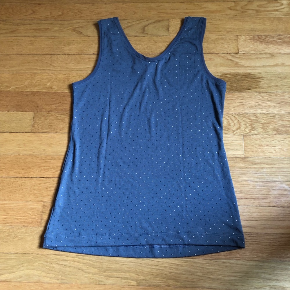 Banana Republic silver beaded tank top